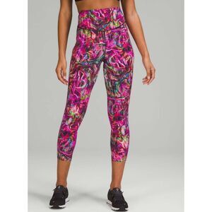 Lululemon Base Pace 4 / XS High-Rise Running Tight 25" Hyper Flow Pink Multi